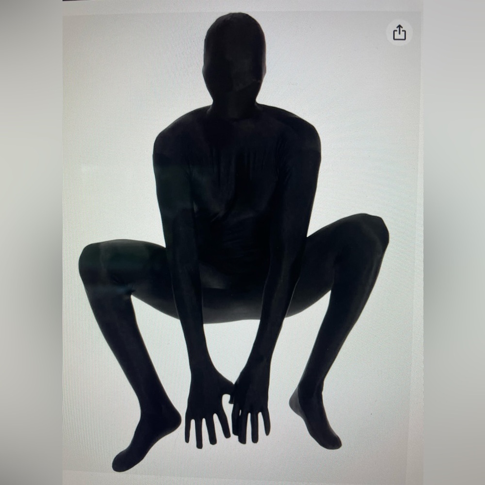 Black Full Body Suit XS adults/ or kids 3 to 4’5 tall.
